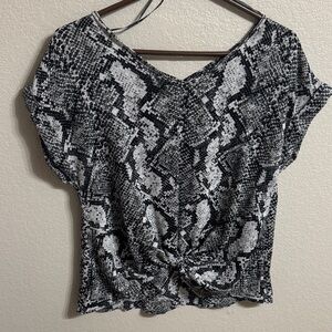 Hippie Rose Monochrome Snake Print Blouse